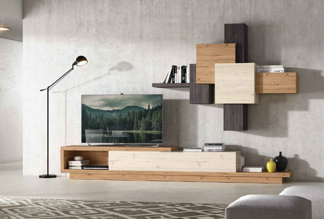 Mueble de salón amazonas minimalista de la colección After Living Room de Canoil